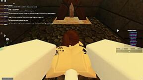 roblox slut bent over deepthroats then doggy ass shakes