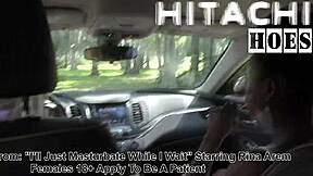 Oops Rina Arem's Car Hitachi Masturbation Blooper While Waiting!