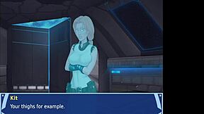 Orange trainer gropes massive boobs tits squeezing juicy curves close