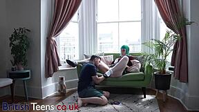 Goth babe licks pussy then sucks huge cock facial finish