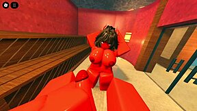 This Oiled Demon Girl's Hot Sauna Body Seduces for Monster Sex