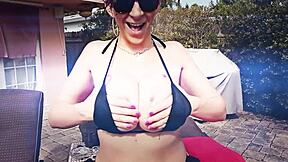 Sara Jay Rams Glass Dildo Deep!