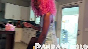 Ebony Clown Cleo Panda Craves BBC Deepthroat Ride Orgasms