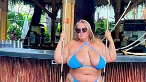 bbw milf vacation clips tease her huge saggy naturals