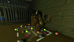 Fat ass black bitch rides big black cock in wild train fuck!