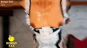 Gorgeous Kenyan ebony maid gulps deepthroat cum load trailer!