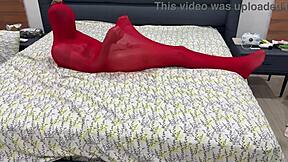 i'm locked tight in pantyhose bondage cocoon