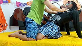 that halloween night i watched her cunning witch costume come off while i ate her out in the bedroom