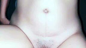 Skinny Asian teen bent over motorbike fucked in neighborhood alley