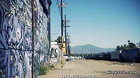 betrayed husband chokes huge tits redhead with rough anal