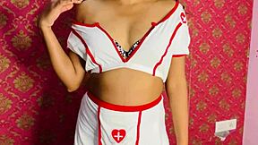 indian nurse bends over fat patient doggystyle for small cock cum