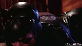 Dark Knight XXX Parody Aiden Ashley Deepthroats Giovanni Francesco's Monster Cock in Latex