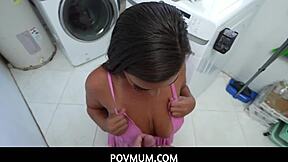 Curvy MILF Armani Dream Shows Big Natural Tits and Plump Pussy