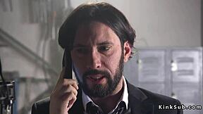 betrayed husband chokes huge tits redhead with rough anal