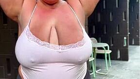 bbw milf vacation clips tease her huge saggy naturals