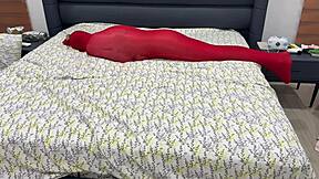 i'm locked tight in pantyhose bondage cocoon