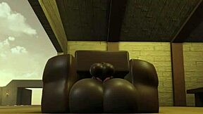 Fat ass black bitch rides big black cock in wild train fuck!