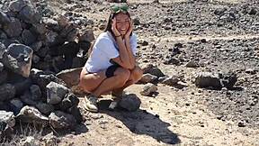 hey babe, you ready for this risky public blowjob while camping with your boyfriend?
