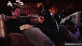 Dark Knight XXX Parody Aiden Ashley Deepthroats Giovanni Francesco's Monster Cock in Latex