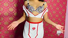 indian nurse bends over fat patient doggystyle for small cock cum