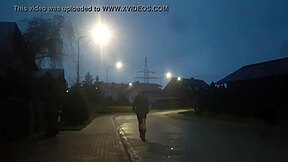 outdoor tranny gets her body tied up in public bdsm play 😈🌳
