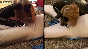 granny catwoman slurps batman's thick cock deep!!