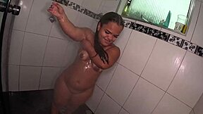 Girls prep with giant dildo backstage fun