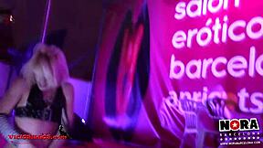 Blonde Spanish Pornstar Performs Sensual Strip Tease and Erotic Pole Dance Party