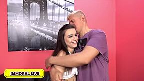 Mark Zane Barely Fits in Kharlie Stone's Tight Asshole Raw Butt Fuck