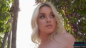 gorgeous big ass blonde milf strips teasingly for playboy shoot