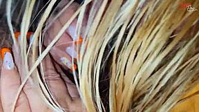 YOUR COCK DWARFS MY HUSBAND'S THROBBING SHAFT WHILE I STROKE IT IN HEELS AND HANDJOB BLISS!