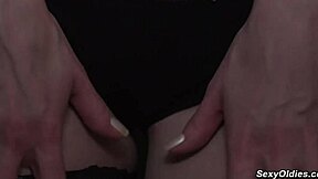 naughty young babe rides step grandpa's cock cowgirl style on the bed.