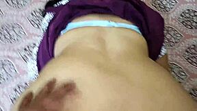 desi college girl fingers herself before boyfriend's big cock pounds her