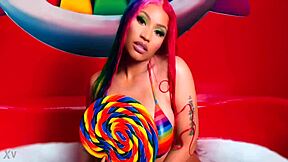 nicki minaj shows off her sexy curves and big tits