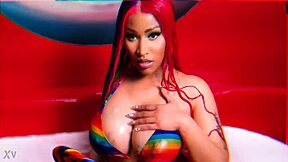 nicki minaj shows off her sexy curves and big tits