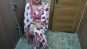 hindi teen stepmom catches stepson peeking loves dirty toilet fun