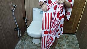 hindi teen stepmom catches stepson peeking loves dirty toilet fun