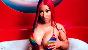 nicki minaj shows off her sexy curves and big tits