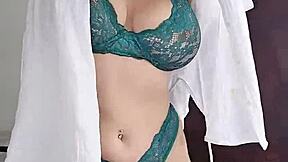 Hot Milf Slowly Strips Teasing Massive Tits In Underwear Dance