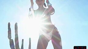 Wow! Tiny Latina Teen Katherinne Sofia Rips Clothes Off Petite Tits Outdoors!