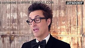 Jolee Love and Lilli Vanilli TURN the Christmas office PARTY into a wild GROUP SEX orgy with FACIALS - letsdoeit