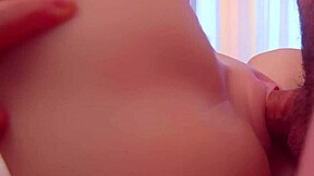 Lick my balls clean while I pound her tight pussy in wild threesome