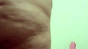 chubby brazilian sits on dildo front and back before cumming hard