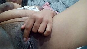 No more good girl routine, this submissive Latina milf massages her huge tits and wet pussy to juicy orgasms