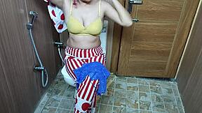 hindi teen stepmom catches stepson peeking loves dirty toilet fun