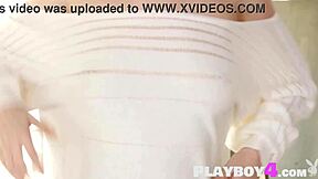 big ass milf skye blue strips naked exposing natural tits after tease