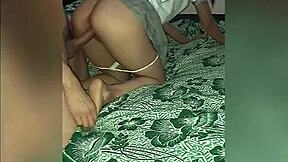 Skinny Latina Teen Schoolgirl Gets Bent Over and Fucked Doggystyle by Stepdad on Hidden Camera at Night