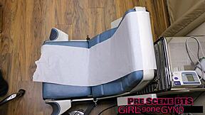 hey ruby foxxx this is your first gyno exam spreading shaved pussy wide