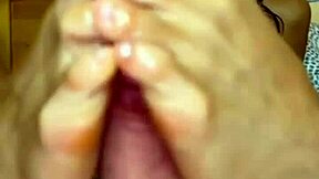 I Came On Tiny 18+ Latina's Feet After Her Intense Muscular Footjob!