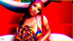 nicki minaj shows off her sexy curves and big tits